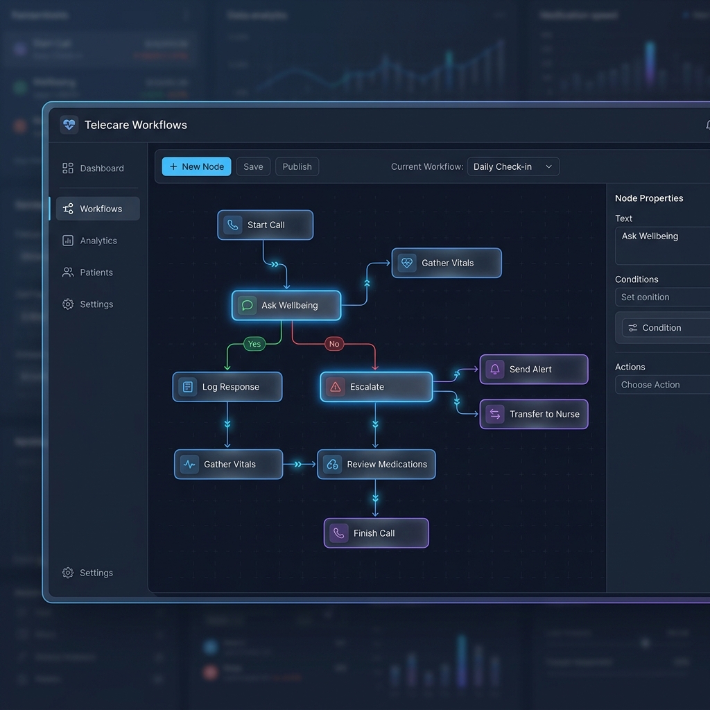 Workflow-first call builder dashboard
